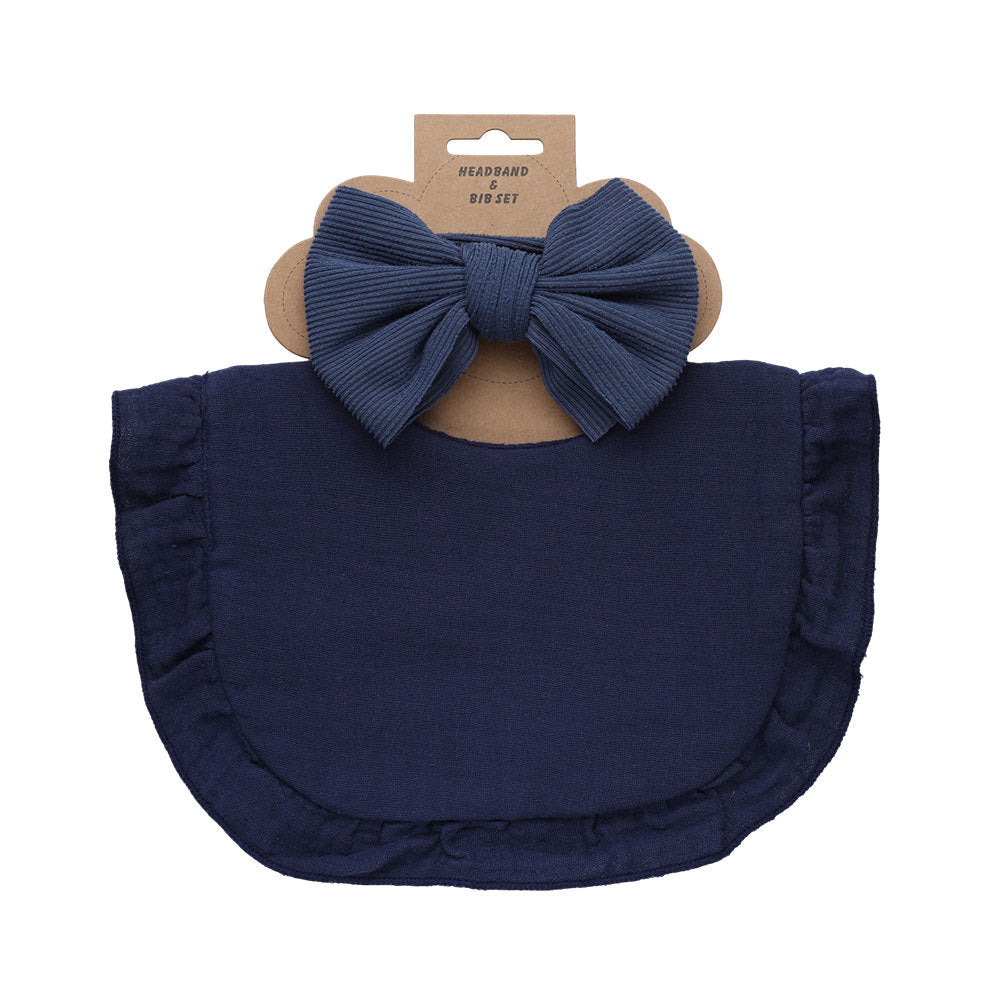 Pure Color Ruffles Children's Saliva Towel Suit